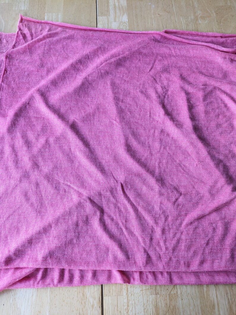 Fabric Remnant Coral Pink Glitter Delicate Fabric 1.7 Yds Etsy