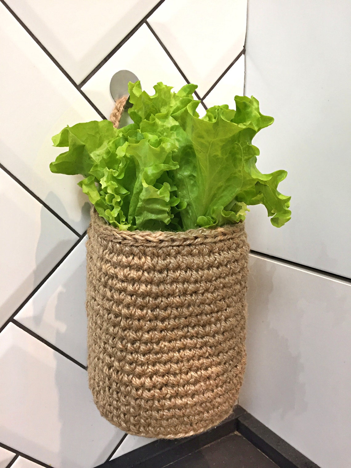 Wall Hanging basket Kitchen Bathroom storage organizer Woven Etsy