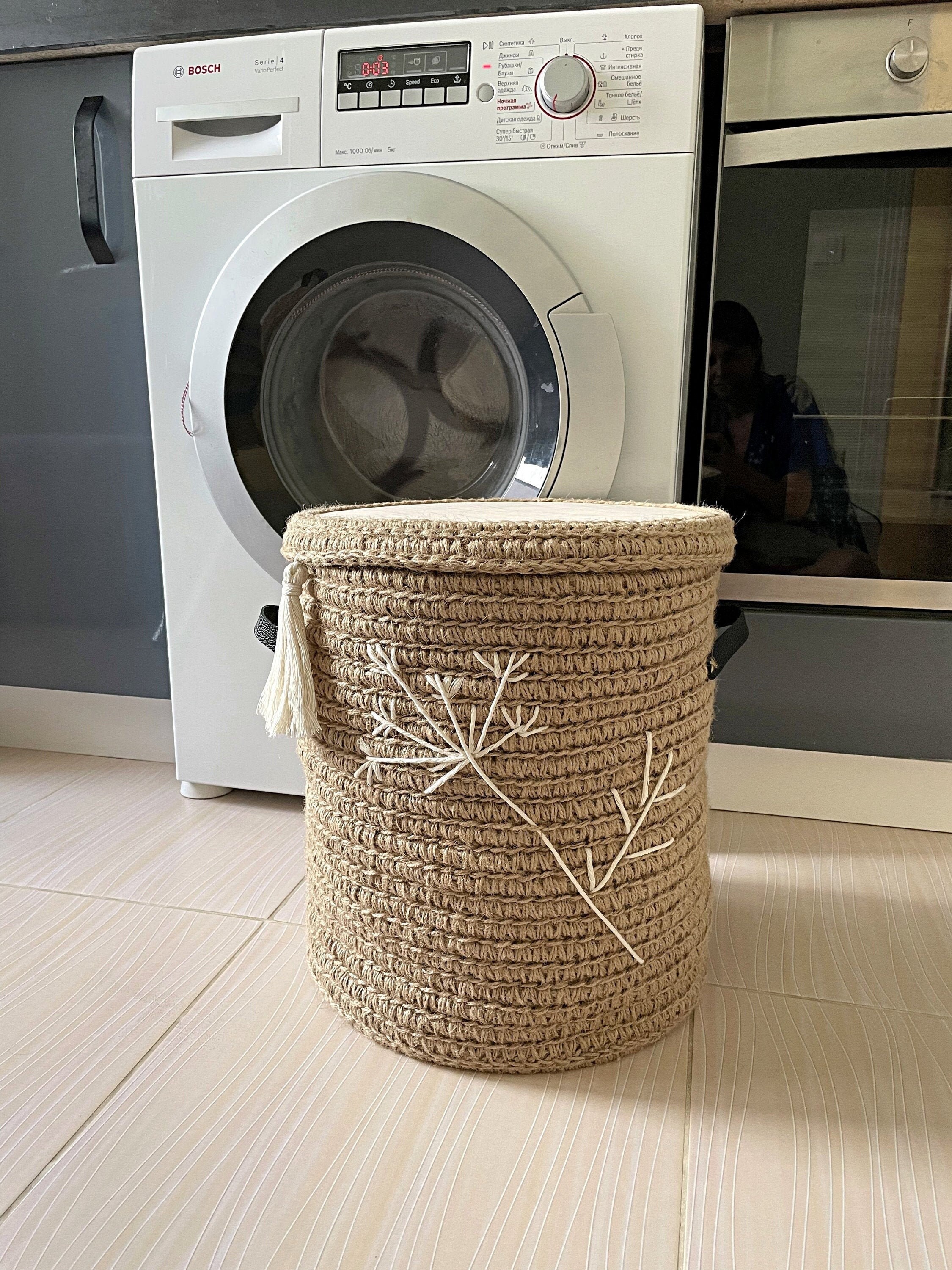 Ecofriendly large laundry basket with lid Clothes Hamper for Etsy