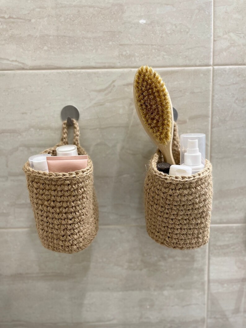 Wall hanging basket Kitchen Bathroom basket Wall Small Etsy