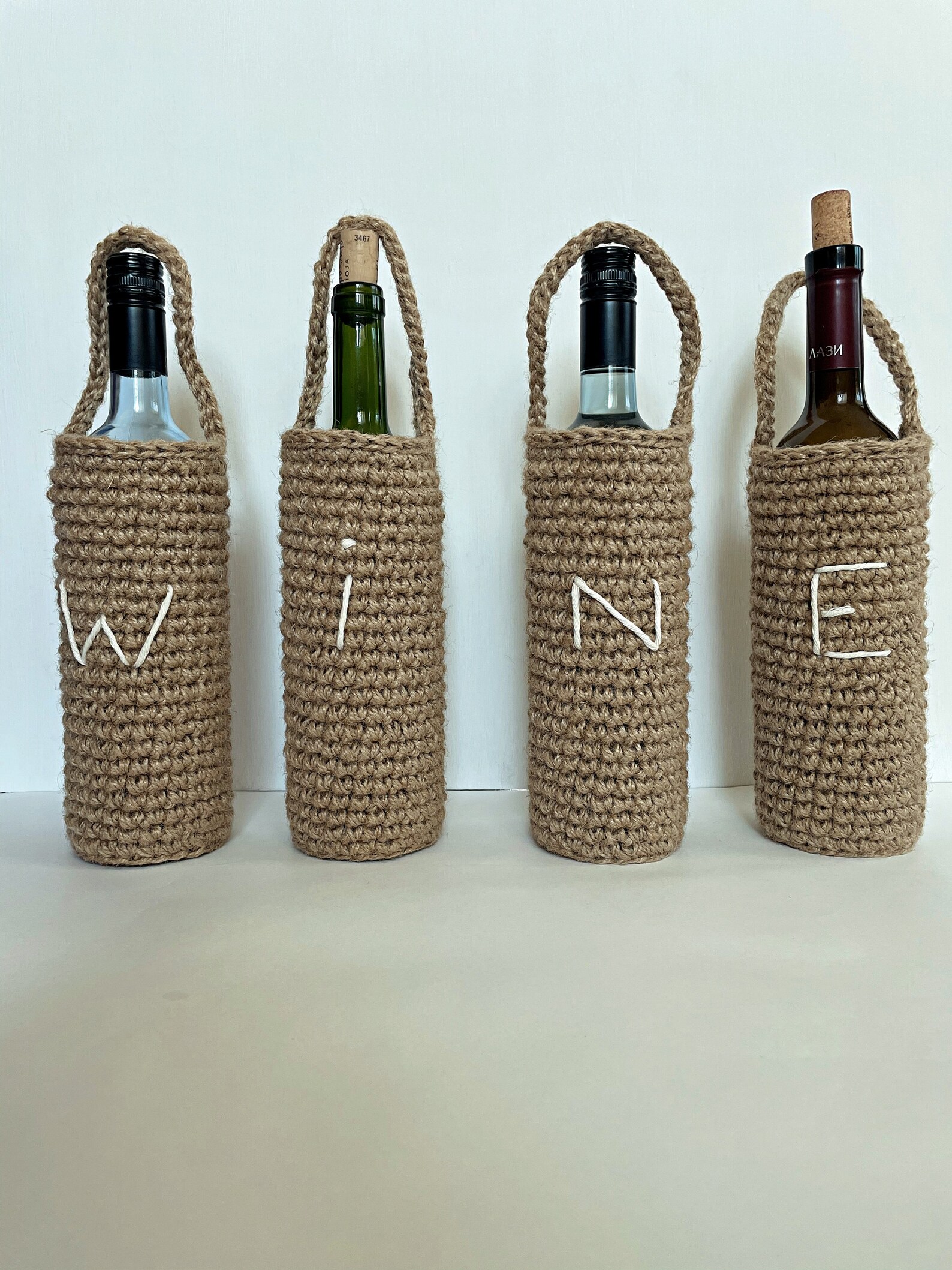 Wine Holder Hanging Bottle Holder Wall Hanging Baskets Wine Etsy