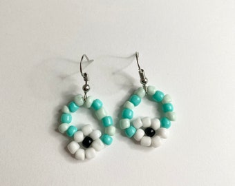 pendientes colgantes de cuentas de cristal