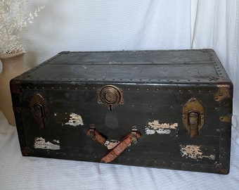 antique 1930's military travel trunk - LOCAL PICKUP ONLY