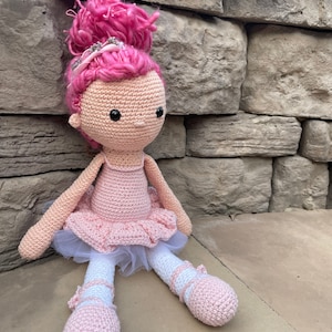 Tammy the ballerina doll crochet handmade made to order