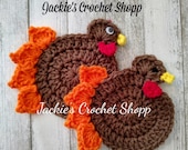 Crochet Turkey Coaster Pattern: Thanksgiving Holiday Decor (PDF Pattern)