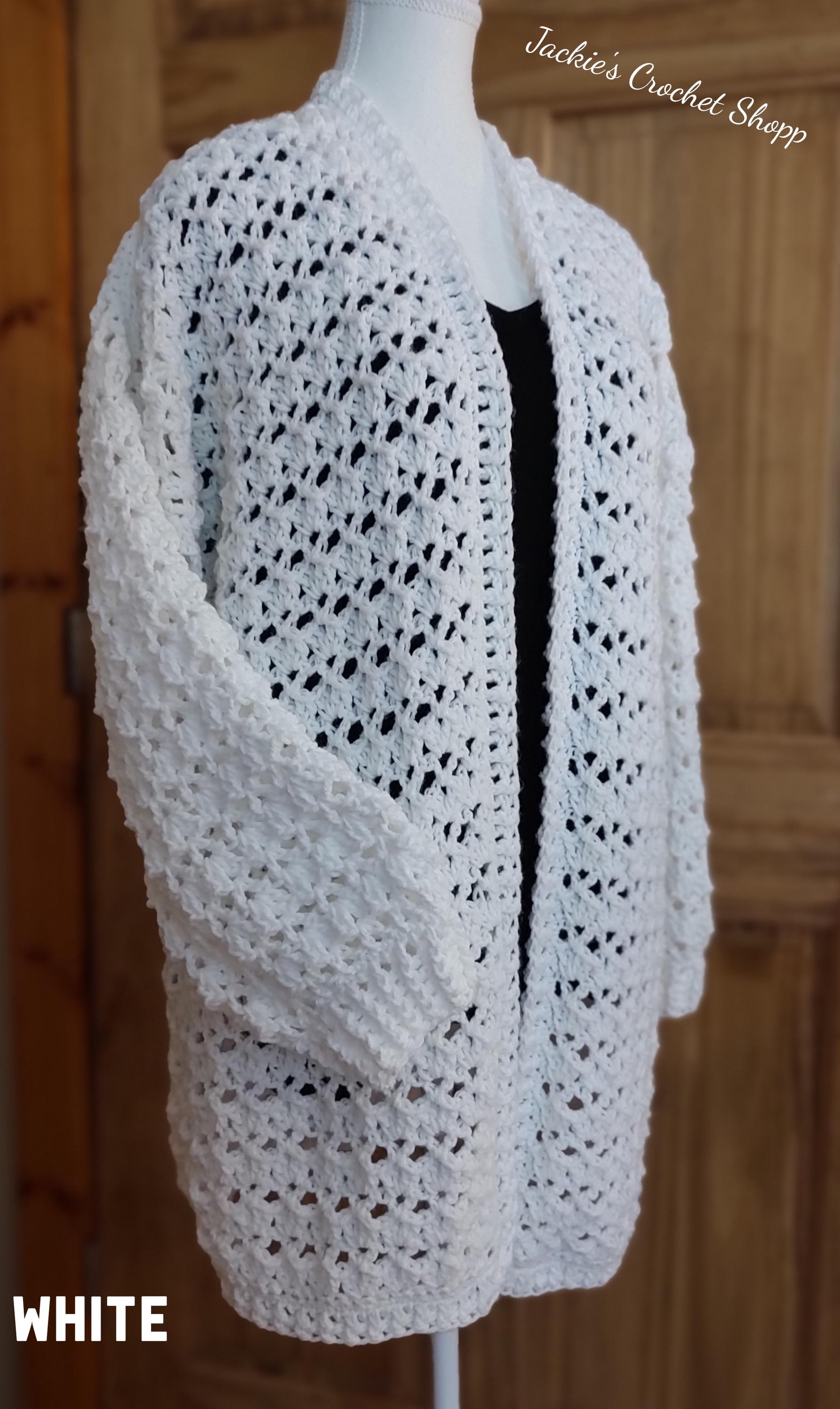 Vintage Lace Crochet Cardigan Pattern, Textured Sweater Design