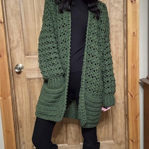 Vintage Lace Crochet Cardigan Pattern (PDF), Sizes S/M to 5XL