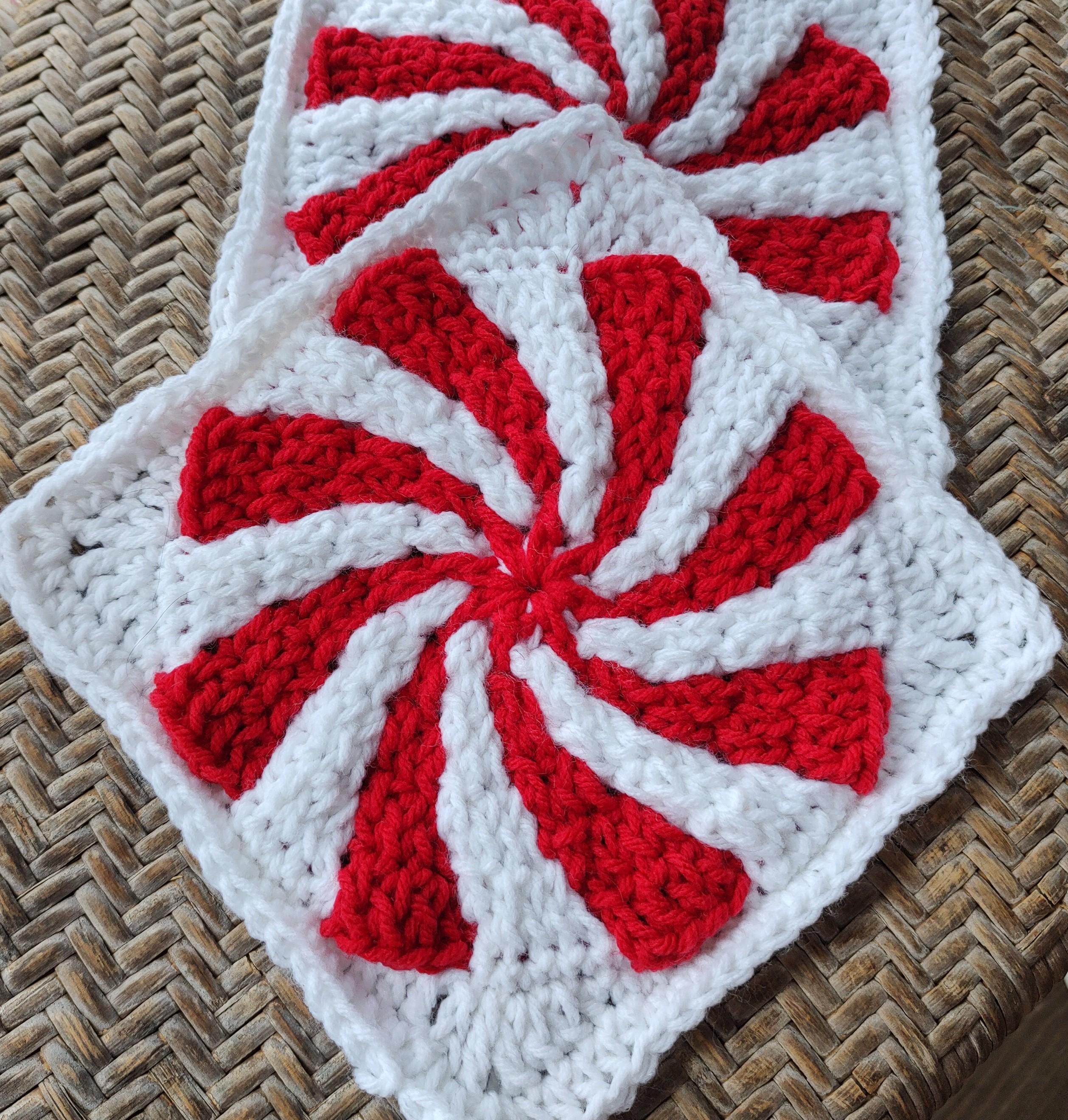 3D Peppermint Candy Granny Square Crochet Pattern (PDF Pattern) - Etsy