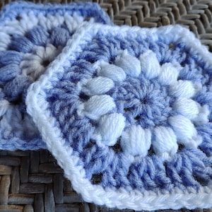 PDF Hexagon granny square, PDF pattern, hexagon puff Stitch, crochet granny square, diy crochet, diy craft