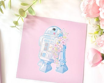 Lámina artística – Droide Pastel | 14x14 cm