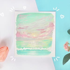 Oceano turchese - Serie studio cielo - Stampa artistica - (13 x 11,5 cm)