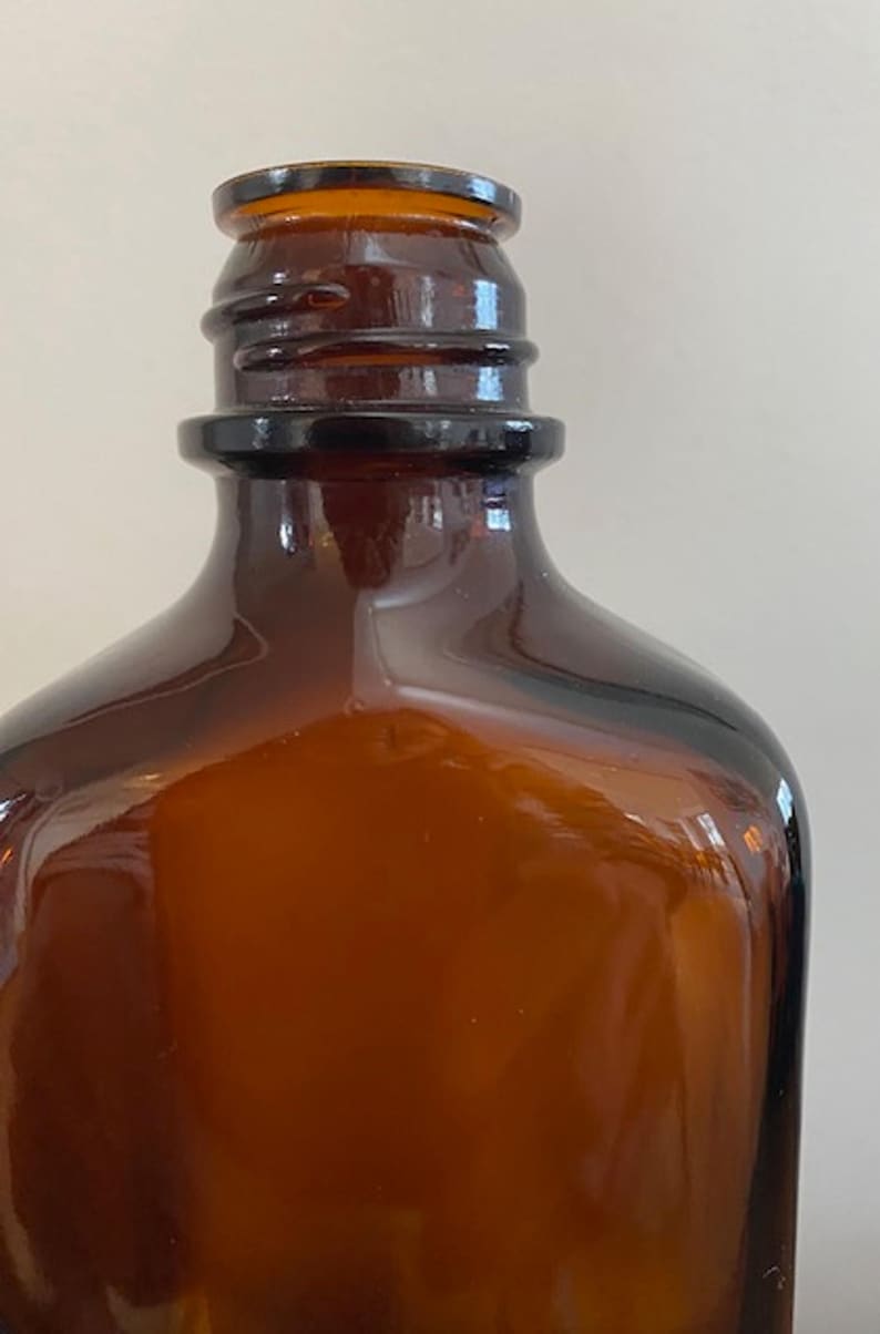 Vintage Amber Glass Rectangular Bottle, 1762 on Bottom - Etsy