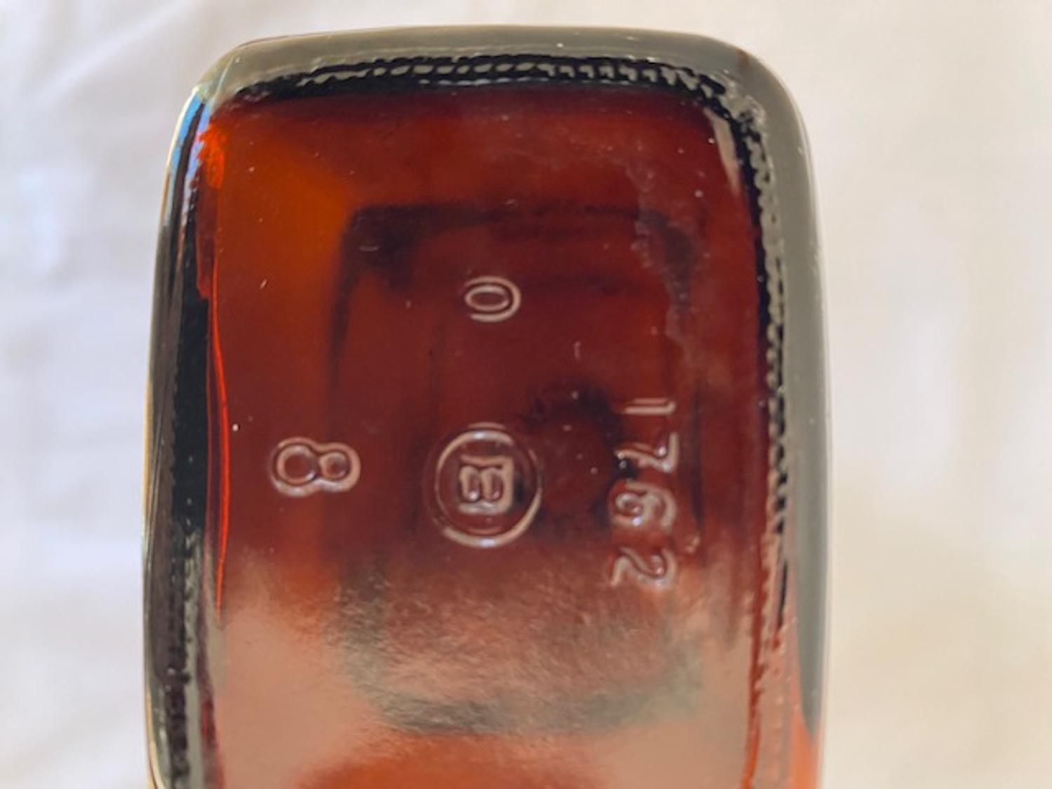 Vintage Amber Glass Rectangular Bottle, 1762 on Bottom - Etsy