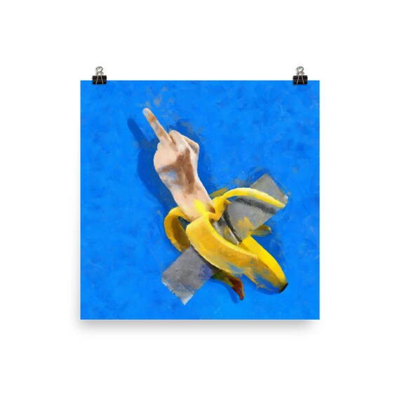 Banana Duct Tape Art Print Etsy