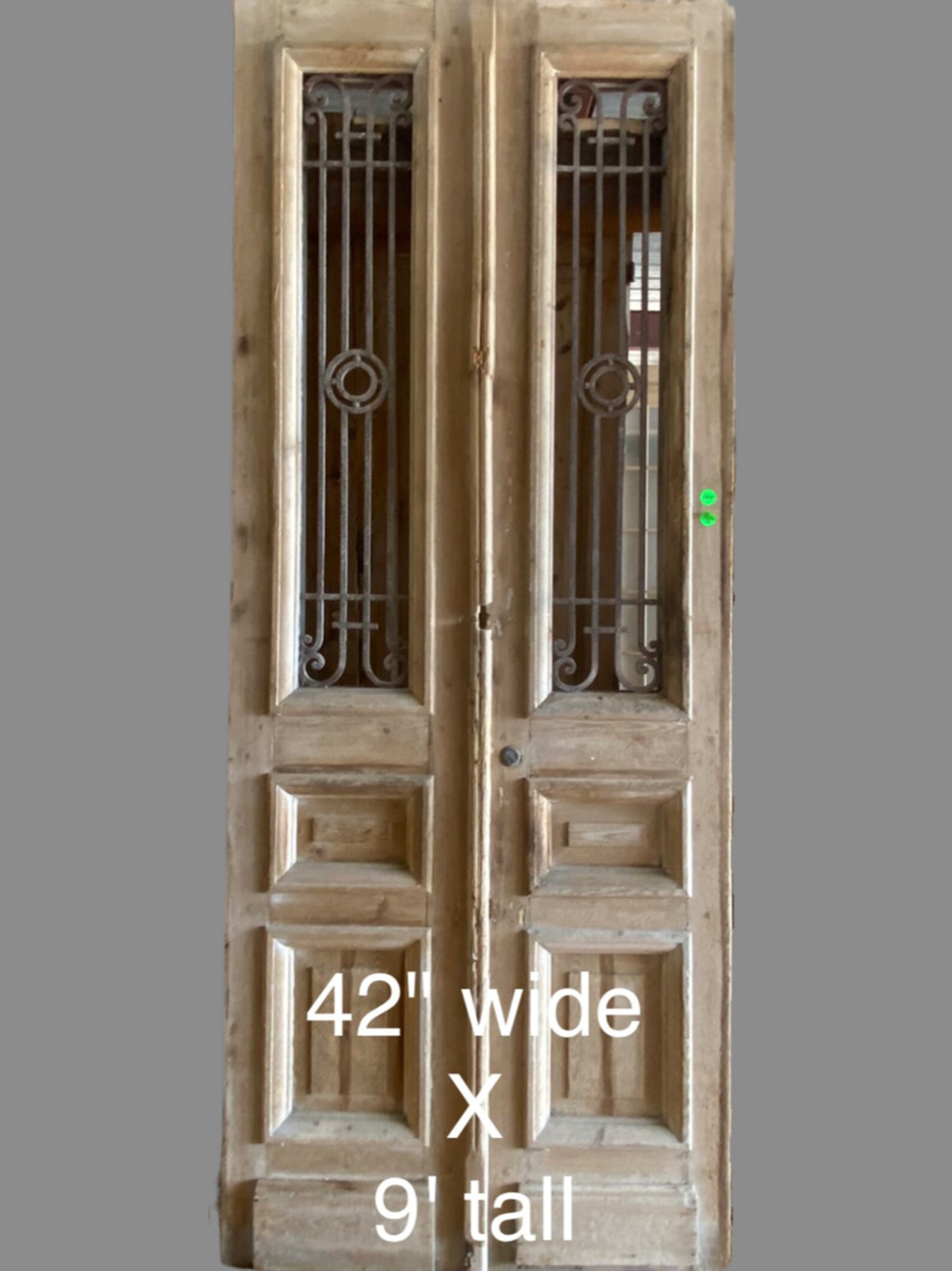 Vintage European/French Doors with Iron Insert Etsy