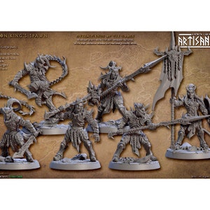Mezzalfiends | Tiefling Warriors | Medium | 32mm Scale | The Demon King Spawn | Artisan Guild