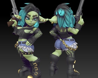 Leora | Gothblin Goblin | Medium | Dungeons and Dragons | Pathfinder | Adventurer | Twin Goddess Miniatures