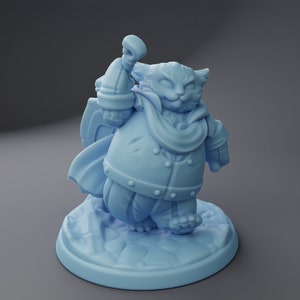Sir Whiskers | Cat Adventurer | Medium | Twin Goddess Miniatures