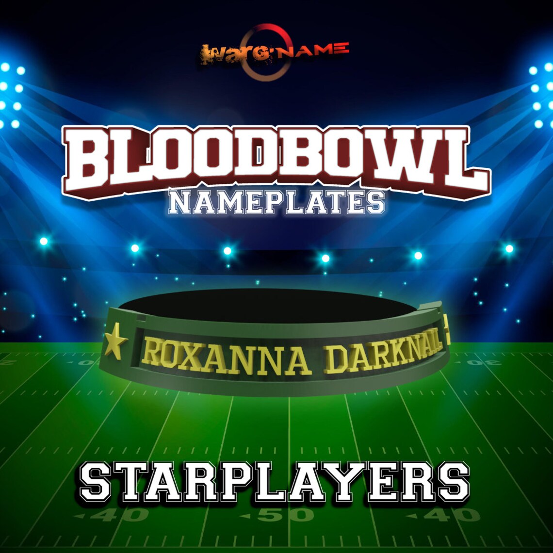 Blood Bowl Team Name Plates Number Plates 135/180 Etsy