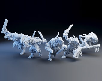 Rabid Rat Slaves x 5 | Unchained Ones | Ravenous Hordes | Resin Warfare