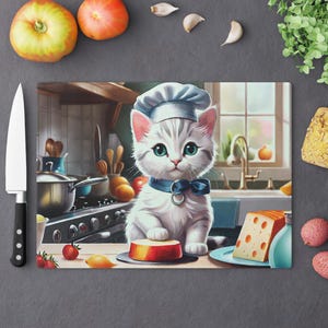 Adorable Cat Chef 6 Cutting Board