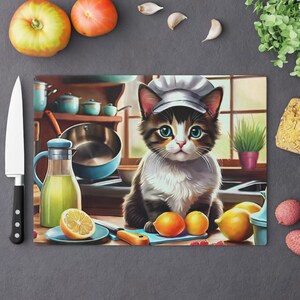 Adorable Cat Chef 3 Cutting Board