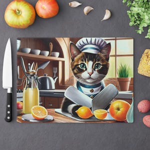 Adorable Cat Chef 2 Cutting Board