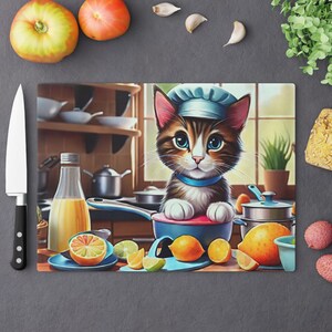 Adorable Cat Chef 4 Cutting Board