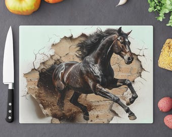 Equestrian Style Glass Cutting Board