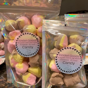 Freeze Dried Banana Split Salt Water Taffy, freeze dried candy, unique treats, space candy, asmr, TikTok candy, wedding favor,birthday favor