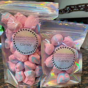 Freeze Dried Cotton Candy Salt Water Taffy, fruit candy, unique treat, space candy, freeze dried, wedding favor, birthday favor, sweet treat