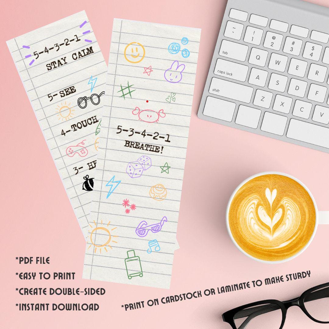 Calming Coping Skills Bookmarks for Kids: SEL Back to School Tool (PDF ...