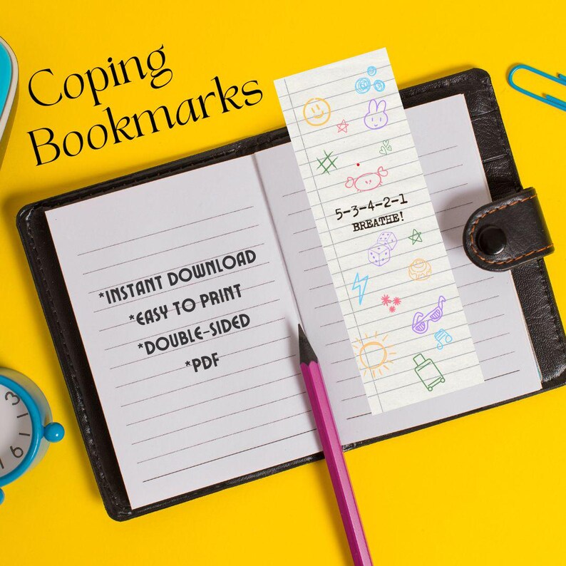 Calming Coping Skills Bookmarks for Kids: SEL Back to School Tool (PDF ...