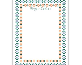 Custom Floral Memo Pad: Personalized Notepad Gift