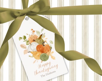 Fall Gift Tags | Thanksgiving Gift Tags | Personalized Gift Tags | Pumpkin Gift Tags | Custom Stationery