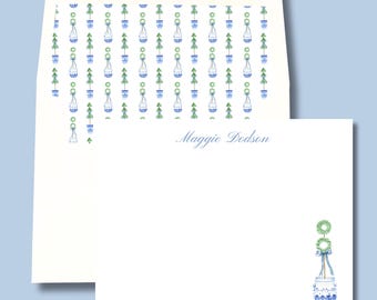 Personalized Stationery | Blue Chinoiserie Notecards | Custom Stationery | Thank You Note | Stationary | Mother’s Day Gift