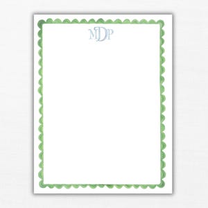 Green and Blue Watercolor Personalized Notepad | Bridesmaid Gift