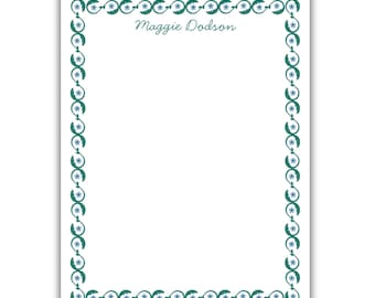 Personalized Floral Memo Pad: Custom Stationery Notepad