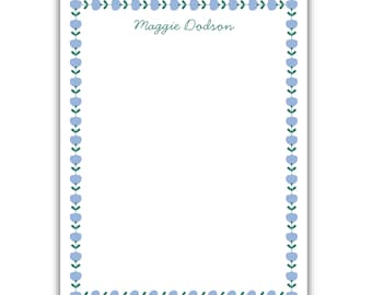 Personalized Floral Notepad: Custom Stationery
