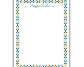 Personalized Floral Notepad: Cheerful Stationery