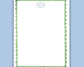 Green and Blue Watercolor Personalized Notepad | Mother’s Day Gift
