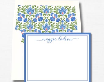 Personalized Watercolor Floral Notecards | Custom Stationery Set | Mother’s Day Gift | Teacher Gift