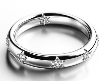 Stellar Star of David Ring