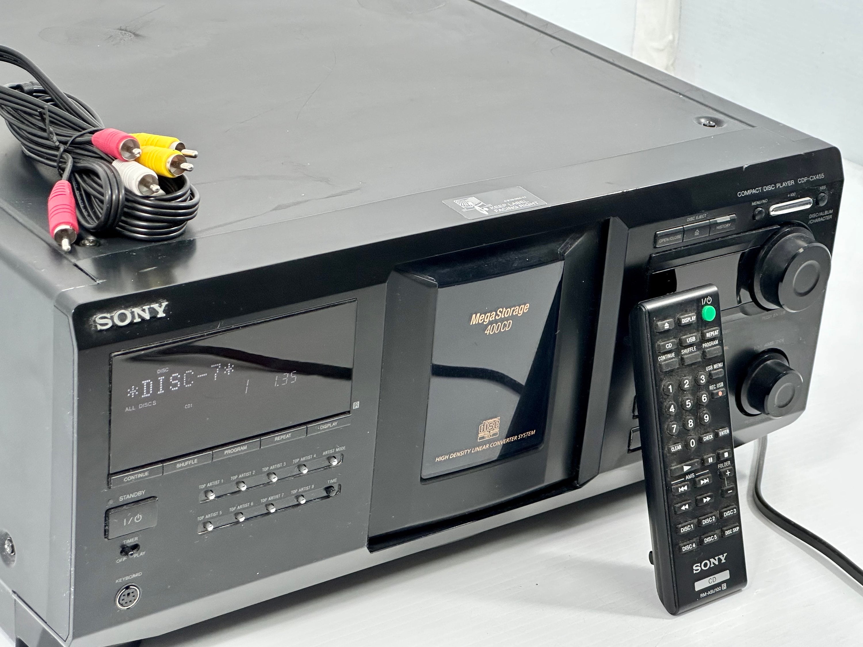 SONY CDP-C445 回転式5連装CDプレーヤー【美品・リモコン付】 SONY CDP-C445 回転式5連装CDプレーヤー【美品・リモコン付】