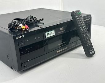 Vintage Sony DVP-CX875P CD/DVD Changer 300-Disc With Remote Tested, Sony multimedia player, Multi-disc playback device, Sony multimedia