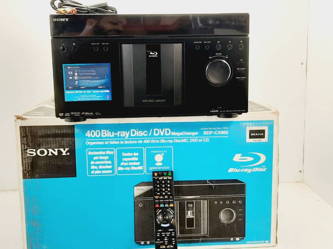 VINTAGE Sony Bdpcx960 Bluray Player Bluray DVD 400 Mega Changer With