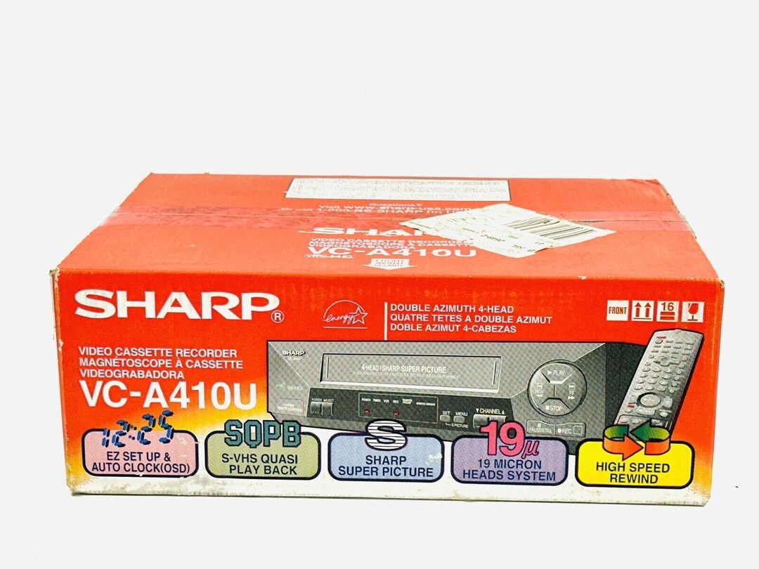 Vintage Sharp VC-A410U VCR VHS Player New Factory Sealed - Etsy