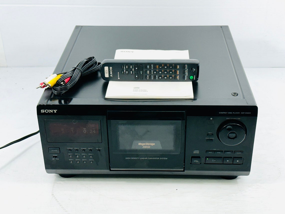 Vintage Pro Refurb Sony Mega Storage 200 Cd Disk CDP-CX255 Cd Player ...