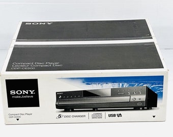 Vintage Sony CD Player CDP-CE500 5 Disc Changer Compact Disc Player Brand New Sealed/ Multi-Disc CD Player/ High-Quality Audio Playback