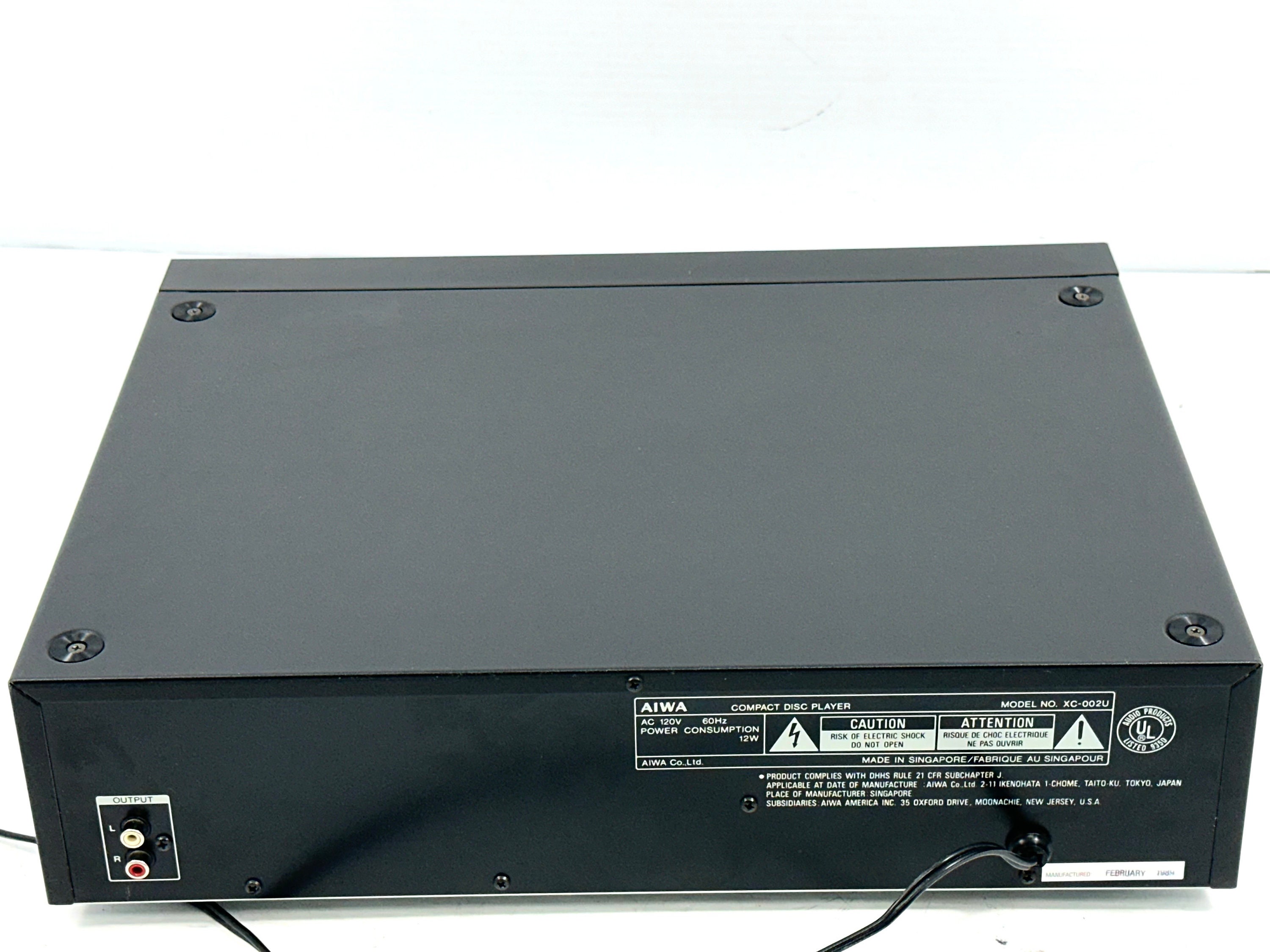 Aiwa Compact Disc Player Aiwa XC-002 Digital Audio, Excellent